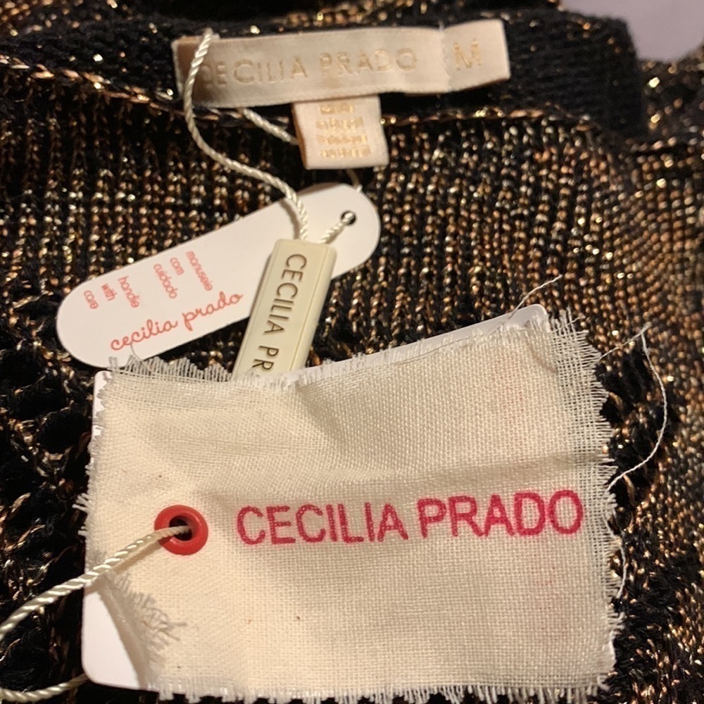 Cecilia Prado Obrizus Dress Gold and Black size m NWT - Picture 6 of 12